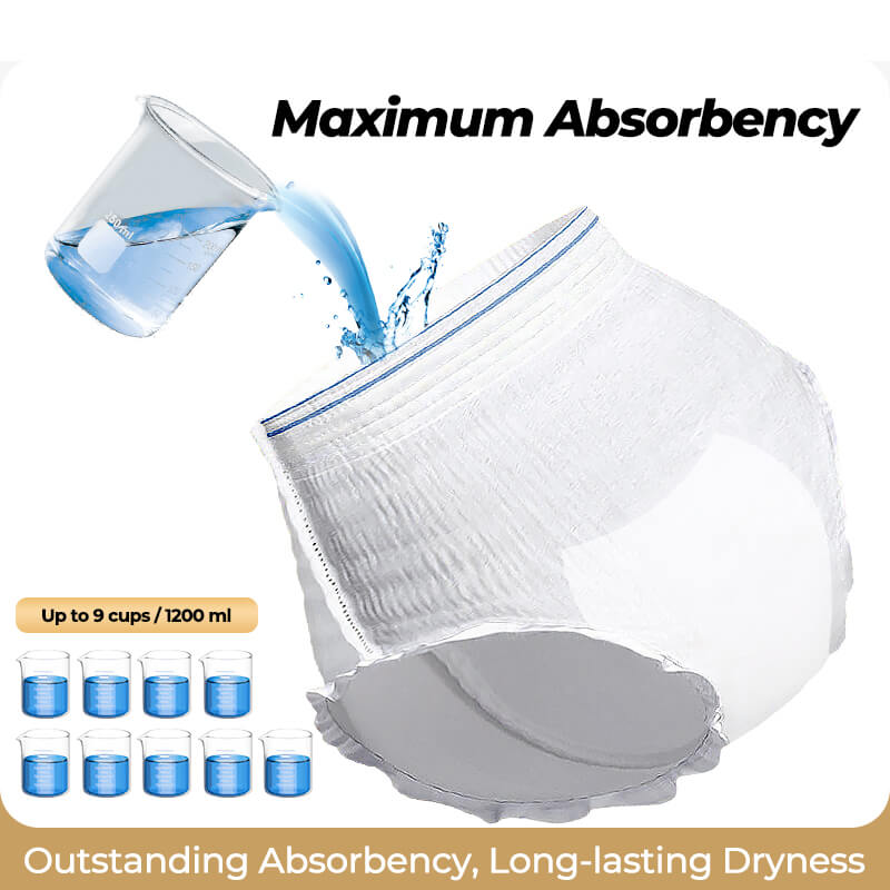 discreet stretch elastic waist pull up diaper pants for men and women